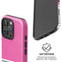 Pink and Grey Stripes iPhone 16 Pro Magsafe Impact Case