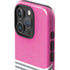 Pink and Grey Stripes iPhone 16 Pro Max Impact Case