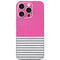 Pink and Grey Stripes iPhone 16 Pro Skin