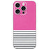 Pink and Grey Stripes iPhone 16 Pro Skin