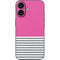 Pink and Grey Stripes iPhone 16 Skin