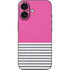 Pink and Grey Stripes iPhone 16 Skin