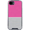 Pink and Grey Stripes iPhone 16e Clear Case