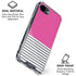 Pink and Grey Stripes iPhone 16e Clear Case