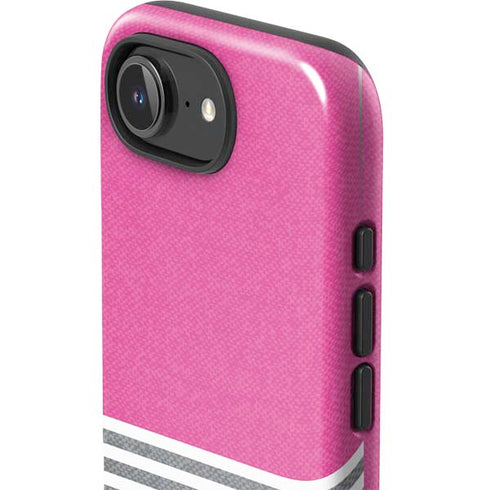 Pink and Grey Stripes iPhone 16e Impact Case