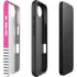 Pink and Grey Stripes iPhone 16e Impact Case
