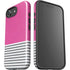 Pink and Grey Stripes iPhone 16e Impact Case