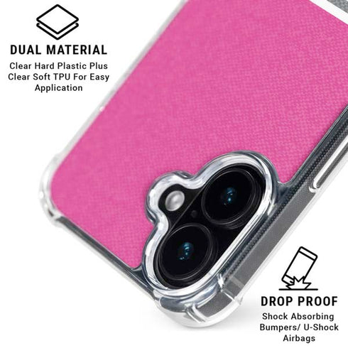 Pink and Grey Stripes iPhone 17 Clear Case