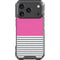 Pink and Grey Stripes iPhone 18 Pro Clear Case