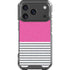 Pink and Grey Stripes iPhone 18 Pro Clear Case