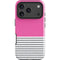 Pink and Grey Stripes iPhone 18 Pro Impact Case