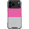 Pink and Grey Stripes iPhone 18 Pro Max Clear Case