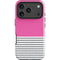 Pink and Grey Stripes iPhone 18 Pro Max Impact Case