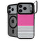 Pink and Grey Stripes iPhone 18 Pro Max Kickstand Case