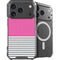 Pink and Grey Stripes iPhone 18 Pro Max MagSafe Case