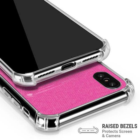 Pink and Grey Stripes iPhone X/XS Clear Case
