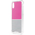 Pink and Grey Stripes iPhone XS Clear Case