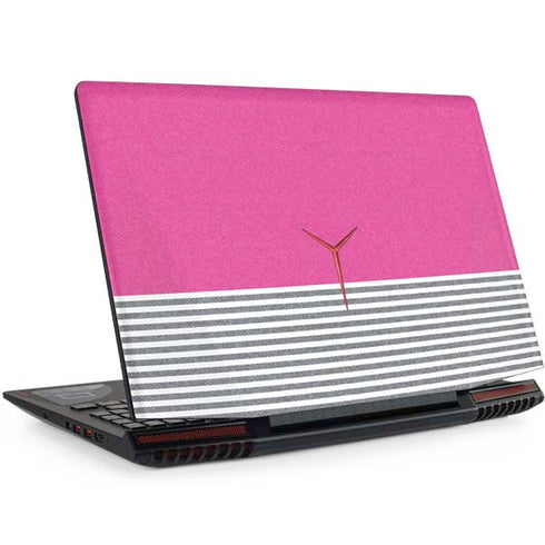 Pink and Grey Stripes Legion Y720 Skin