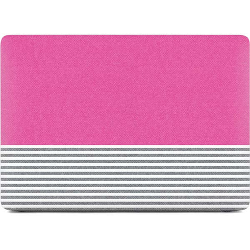 Pink and Grey Stripes Apple MacBook Air Skin