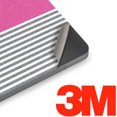 Pink and Grey Stripes Apple MacBook Air Skin