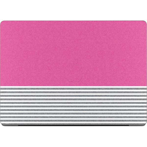 Pink and Grey Stripes Apple MacBook Pro 14-inch Skin