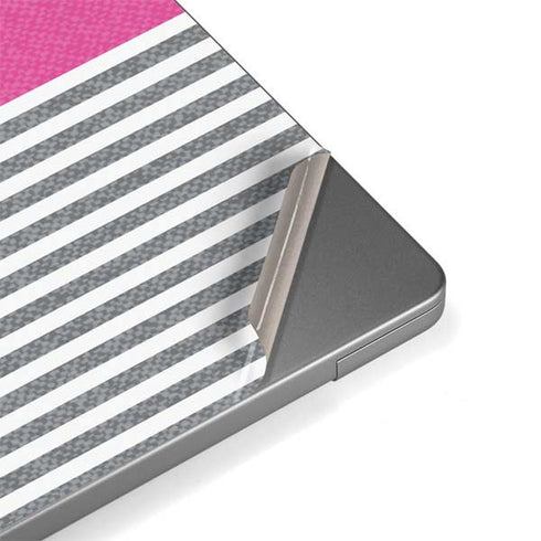 Pink and Grey Stripes Apple MacBook Pro 14-inch Skin