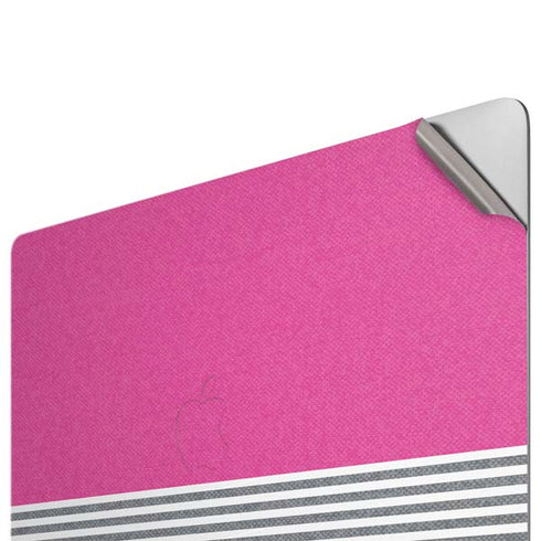 Pink and Grey Stripes Apple MacBook Pro 16-inch Skin