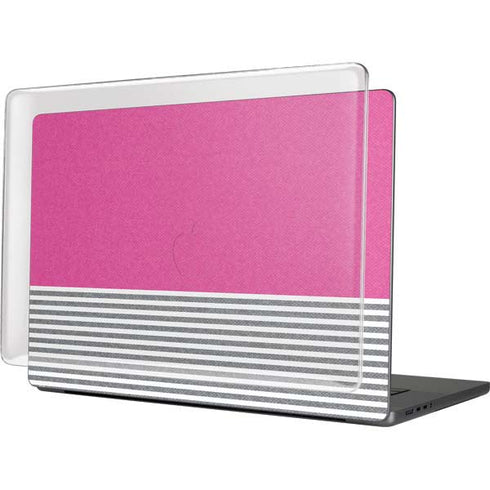 Pink and Grey Stripes MacBook Cases
