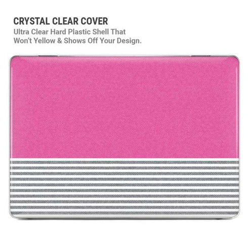 Pink and Grey Stripes MacBook Cases