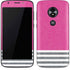 Pink and Grey Stripes Moto E5 Play Skin