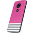 Pink and Grey Stripes Moto E5 Play Skin