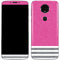 Pink and Grey Stripes Moto E5 Plus Skin