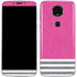 Pink and Grey Stripes Moto E5 Plus Skin