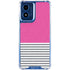 Pink and Grey Stripes Moto G 5G (2024) Clear Case