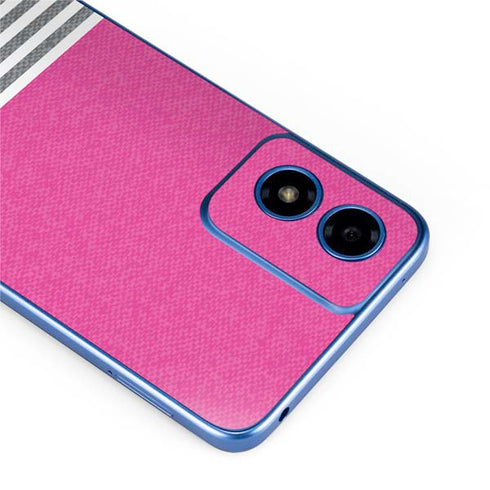 Pink and Grey Stripes Moto G Play 4G (2024) Skin