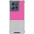 Pink and Grey Stripes Moto G Play 5G (2025) Clear Case