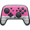 Pink and Grey Stripes Nintendo Switch 2 (2025) Pro Controller Skin