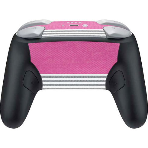 Pink and Grey Stripes Nintendo Switch 2 (2025) Pro Controller Skin