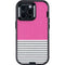 Pink and Grey Stripes Otterbox Defender iPhone Skin