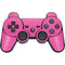 Pink and Grey Stripes PS3 Dual Shock wireless controller Skin
