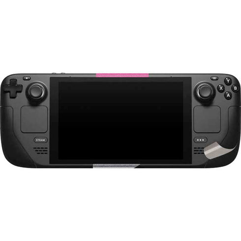 Pink and Grey Stripes Steam Deck Handheld Gaming Computer Skin