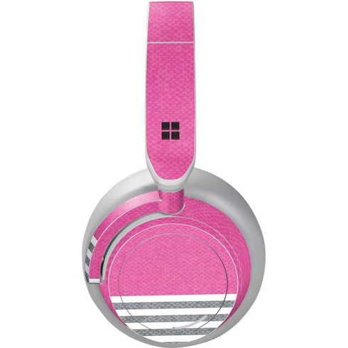 Pink and Grey Stripes Surface Headphones Skin