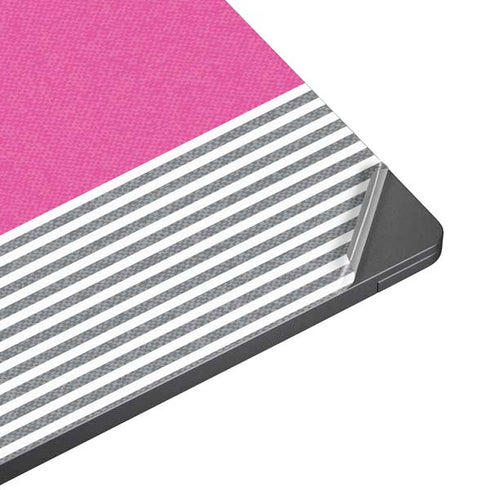 Pink and Grey Stripes Surface Laptop 7 13.8in Skin
