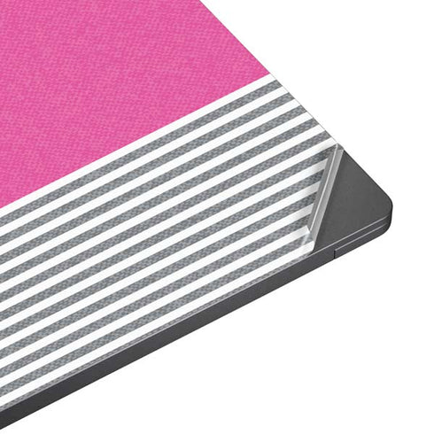 Pink and Grey Stripes Surface Laptop 7 15in Skin