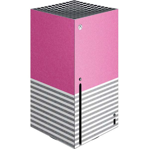 Pink and Grey Stripes Xbox Series X Skins