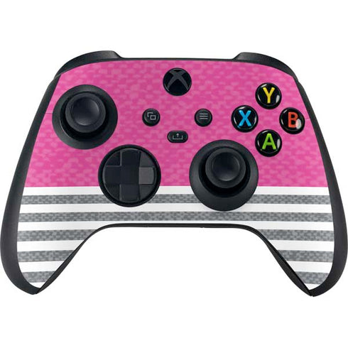 Pink and Grey Stripes XBox Series X Digital Edition Bundle Skin