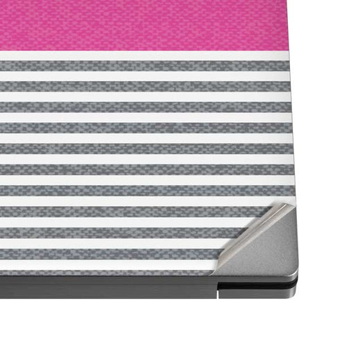 Pink and Grey Stripes Dell XPS Skin