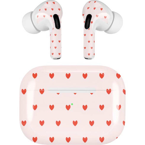 Pink and Red Hearts AirPods Skins