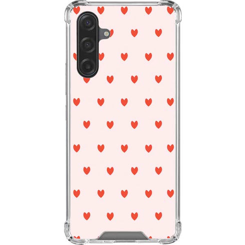Pink and Red Hearts Galaxy A17 Clear Case