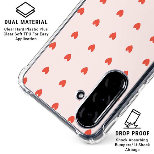 Pink and Red Hearts Galaxy A36 5G Clear Case